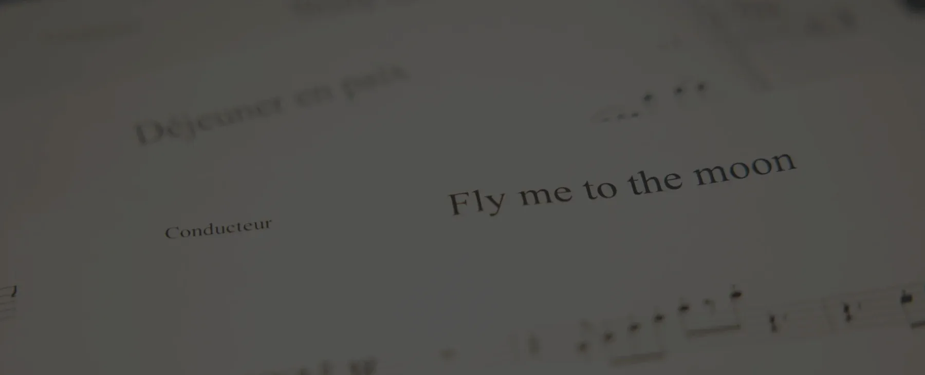 Partition annotée du morceau « Fly Me to the Moon »